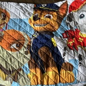 Paw Patrol Full Size Quilt Beddiing Blanket Pillow Case Pillow + Beanie
